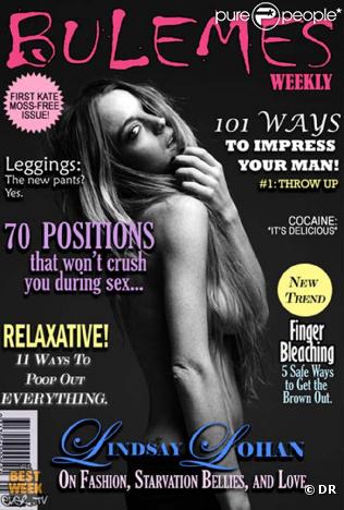 Lindsay Lohan, topless en couverture de Bulemes Weekly ! 