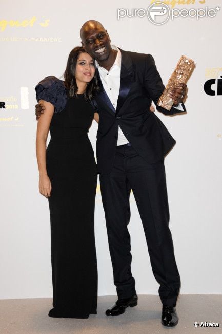 Omar Sy et Leïla Bekhti lors de l'after-party de la 37ème cérémonie des César au Fouquet's, le 24 février 2012
